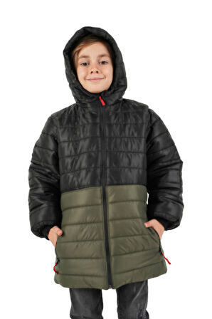 İçi Kürklü Su ve Rüzgar Geçirmez Erkek Çocuk Mont