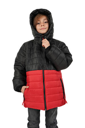 İçi Kürklü Su ve Rüzgar Geçirmez Erkek Çocuk Mont