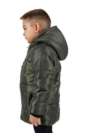 İçi Kürklü Su ve Rüzgar Geçirmez Erkek Çocuk Mont