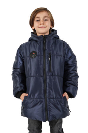 İçi Kürklü Su ve Rüzgar Geçirmez Erkek Çocuk Mont