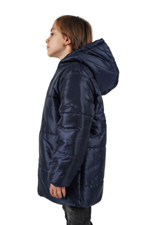 İçi Kürklü Su ve Rüzgar Geçirmez Erkek Çocuk Mont