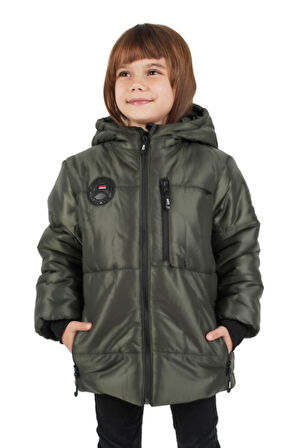 İçi Kürklü Su ve Rüzgar Geçirmez Kapüşonlu Kız Çocuk Mont