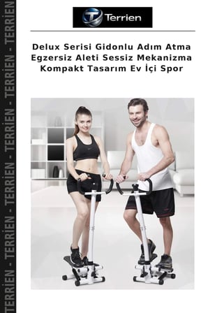 Delux Serisi Gidonlu Adım Atma Egzersiz Aleti Sessiz Mekanizma Kompakt Tasarım Ev İçi Spor