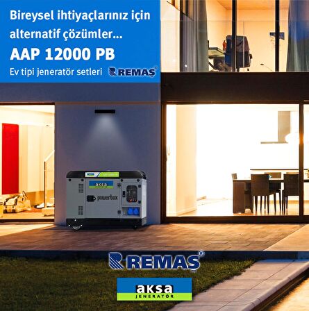 Aksa AAP 12000 PB Marşlı 12 kVA Monofaze Kabinli Dizel Jeneratör