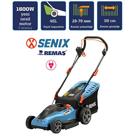 Senix LPP16-M-EU 1600 Watt Elektrikli Çim Biçme Makinesi