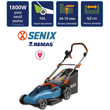 Senix LPP18-M-EU 1800 Watt Elektrikli Çim Biçme Makinesi