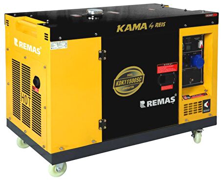 Kama KDK 11500 SC Marşlı 11 kVA Monofaze Kabinli Dizel Jeneratör