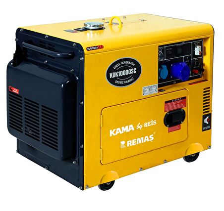 Kama KDK 10000 SC Marşlı 9.5 kVA Kabinli Monofaze Dizel Jeneratör