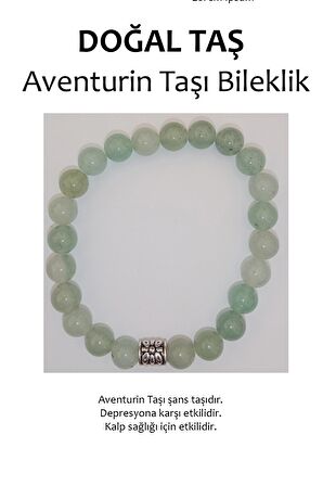 Hakiki Doğal Taş Bileklik - Aventurin Taşı (aventurine)