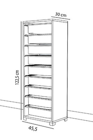 Mutfak Dolabı 9 Sepetli  Çok Amaçlı Dolap - Beyaz