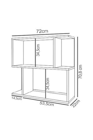 Sirena Asimetrik 2 Raflı Kitaplık Safirmeşe