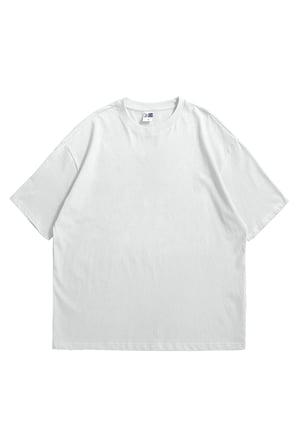 Unisex Beyaz Oversize T-Shirt - Rick and Morty Wubba Lubba Baskılı %100 Pamuklu Bisiklet Yaka Tişört