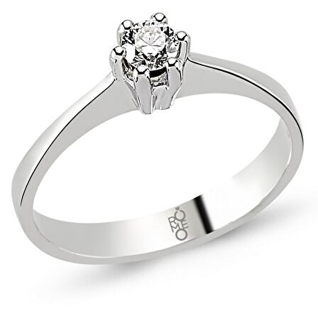 Romeo Pırlanta 0.19 Ct Tektaş Yüzük RMY204