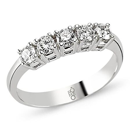 18 Ayar Altın 0.60 Ct Pırlanta Beştaş Yüzük RMY207