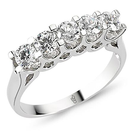 Harem Altın 18 Ayar Altın Pırlanta 0.90 Ct Beştaş Yüzük RMY510
