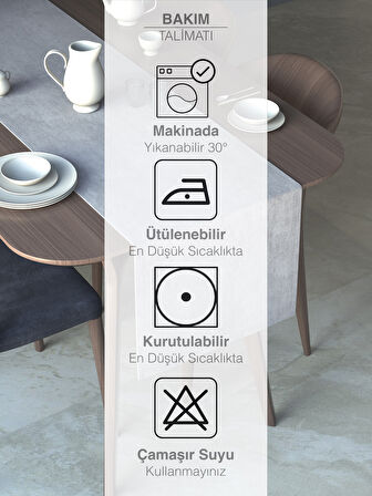 FAVOLLİ Beyaz Renk Kadife Dokulu Runner Dream Series 40 X 140