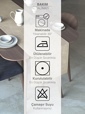 FAVOLLİ Bej Renk Kadife Dokulu Runner Dream Series 40 X 140