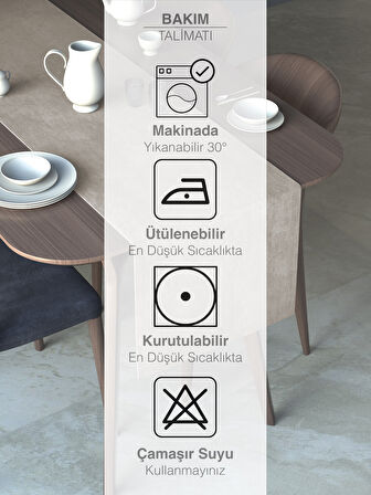 FAVOLLİ Taş Rengi Kadife Dokulu Runner Dream Series 40 X 140