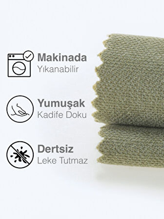 Perle Kadife Dokulu Ada Çayı Rengi Daily Series Runner 40 X 140