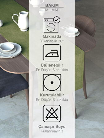 FAVOLLİ Ada Çayı Renk Kadife Dokulu Runner Dream Series 40 X 140