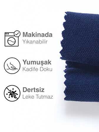 Perle Kadife Dokulu Safir Rengi Daily Series Runner 40 X 140