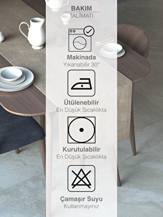 FAVOLLİ Keten Rengi Kadife Dokulu Runner Dream Series 40 X 140