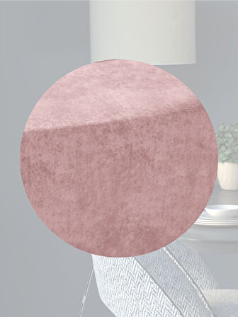 Lalezar Kadife Efektli Tatlı Pembe Rengi Aura Serisi Runner 40 X 140