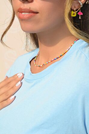 Çok Renkli Choker Kolye