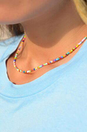 Çok Renkli Choker Kolye