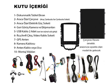 Renault Megane 4 Düz Tesla Multimedya (2012-2018) 4 GB RAM 64 GB Hafıza 8 Çekirdek Necvox Evervox