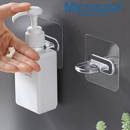 Microcase Yapışkanlı Yüzük Stili Eşya Tutucu Banyo Mutfak vb. Ürün Askılığı - ŞEFFAF AL4759 1 Adet