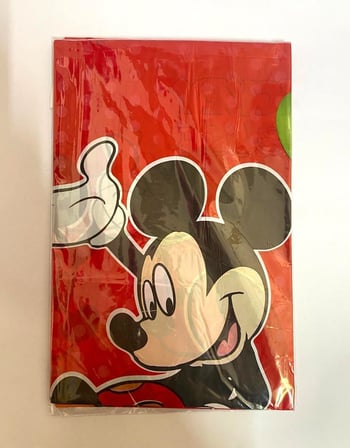 Delux Serisi Eğlence Sunum Çocuk Sofrası Mickey Mouse Plastik Masa Örtüsü (120*180 cm)