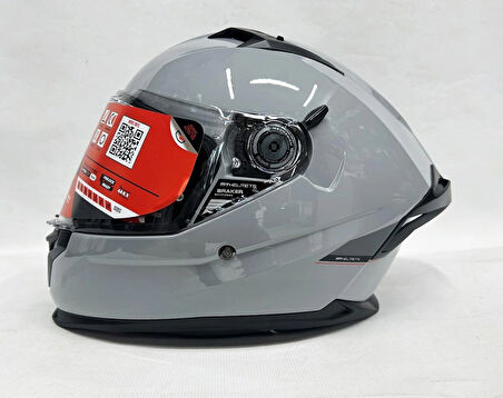 MT Braker Sv Nardo Gri Parlak Renk A12 - Şefaf Vizörlü- Iç Güneş Vizörlü - S