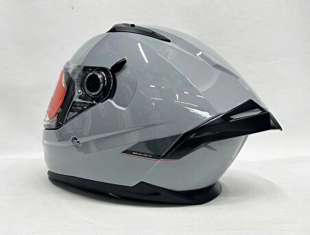 MT Braker Sv Nardo Gri Parlak Renk A12 - Şefaf Vizörlü- Iç Güneş Vizörlü -M