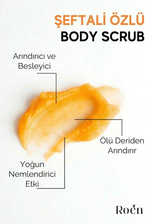 Vücut Peeling, Yoğun Nem Desteği, Batık, Karartı, Leke, Arındırıcı Tropik Şeftali Özü Scrub 250 ml