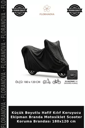 Küçük Boyutlu Hafif Kılıf Koruyucu Ekipman Branda Motosiklet Scooter Koruma Brandası 180x120 cm