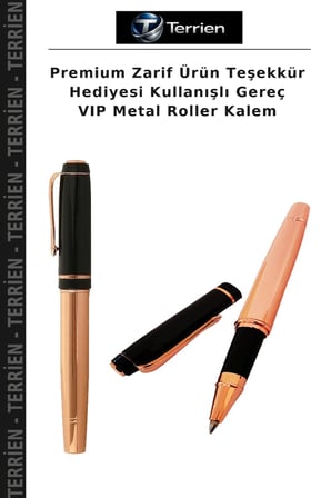 Premium Zarif Ürün Teşekkür Hediyesi Kullanışlı Gereç VIP Metal Roller Kalem