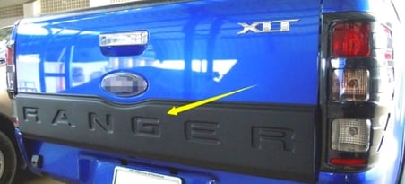 Ford Ranger Bagaj Kapı Koruma Kaplaması ABS Plastik 2012-2021