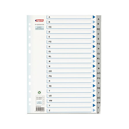 Bigpoint | Seperatör, Klasör İçi Kataloglama için Ayraç, Dosya Düzenleyici, A-Z Harfli