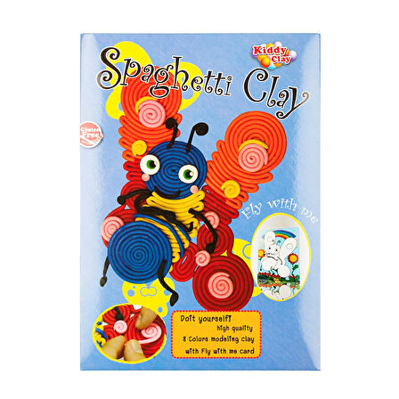 Bigpoint | Kiddy Clay Spaghetti Hamur, Kolay Şekil Alan Esnek Modelleme Hamuru, 100 Gram, 8 Farklı Renk