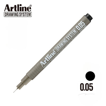 Artline | Drawing System 2305 Teknik Çizim Kalemi, 0.05 mm, Siyah, Teknik ve Hassas Çizimler İçin