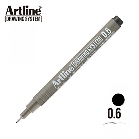 Artline | Drawing System 236 Teknik Çizim Kalemi, 0.6 mm, Siyah, Teknik ve Hassas Çizimler İçin