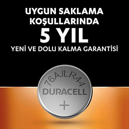 Duracell | LR44 Alkalin Düğme Pil, 1.5V, 4'lü Paket, Uzun Ömürlü Güç, Oyuncaklar ve Hesap Makineleri İçin