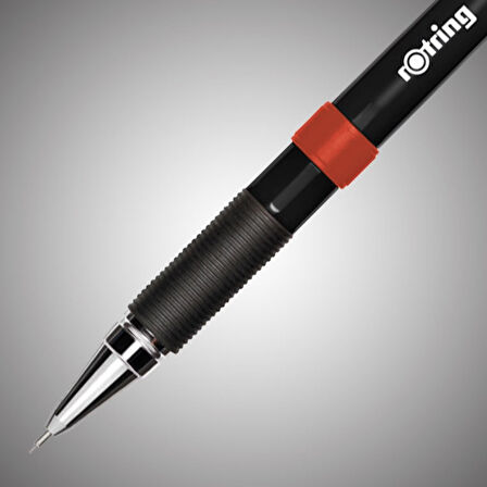 Rotring | Visumax Versatil Kalem, 0.7 mm Uç, Siyah, Ergonomik Kauçuk Tutuş, Çevir-Aç Silgi