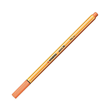Stabilo | Point 88 Fineliner Kalem, 0.4 mm Uç, Kayısı, Metal Destekli Uç, Altıgen Tasarım