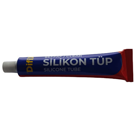 Difix | Silikon Tüp, 50 gr, Şeffaf Suya ve Isıya Dayanıklı, Çok Amaçlı Yapıştırıcı