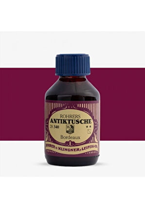 Rohrer & Klingner Antik Mürekkep 28-Modern sanatçılar için profesyonel mürekkep 100ml 340-bordeaux