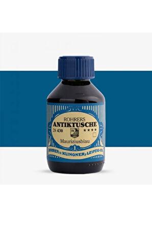 Rohrer & Klingner Antik Mürekkep 28-Modern sanatçılar için profesyonel 100ml 430-mauriziusblau