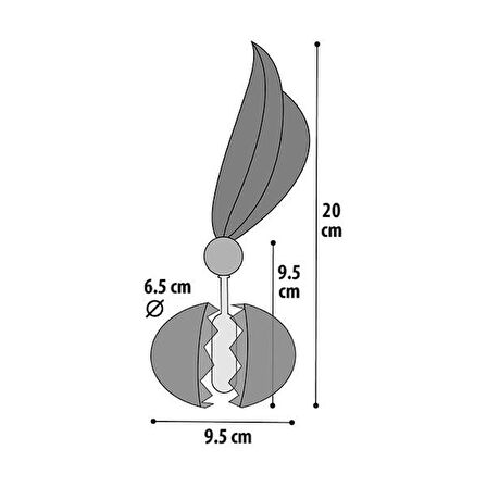 Flamingo Ugo Yumurta Şeklinde Kedi Oyuncağı 9.5x6.5x20 Cm