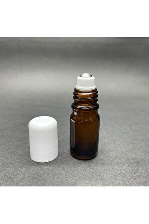 5ml kahverengi cam şişe roll-on şişe, 127 adet, bilye başlıklı şişe, cam şişe, roll-on şişesi, amber şişe